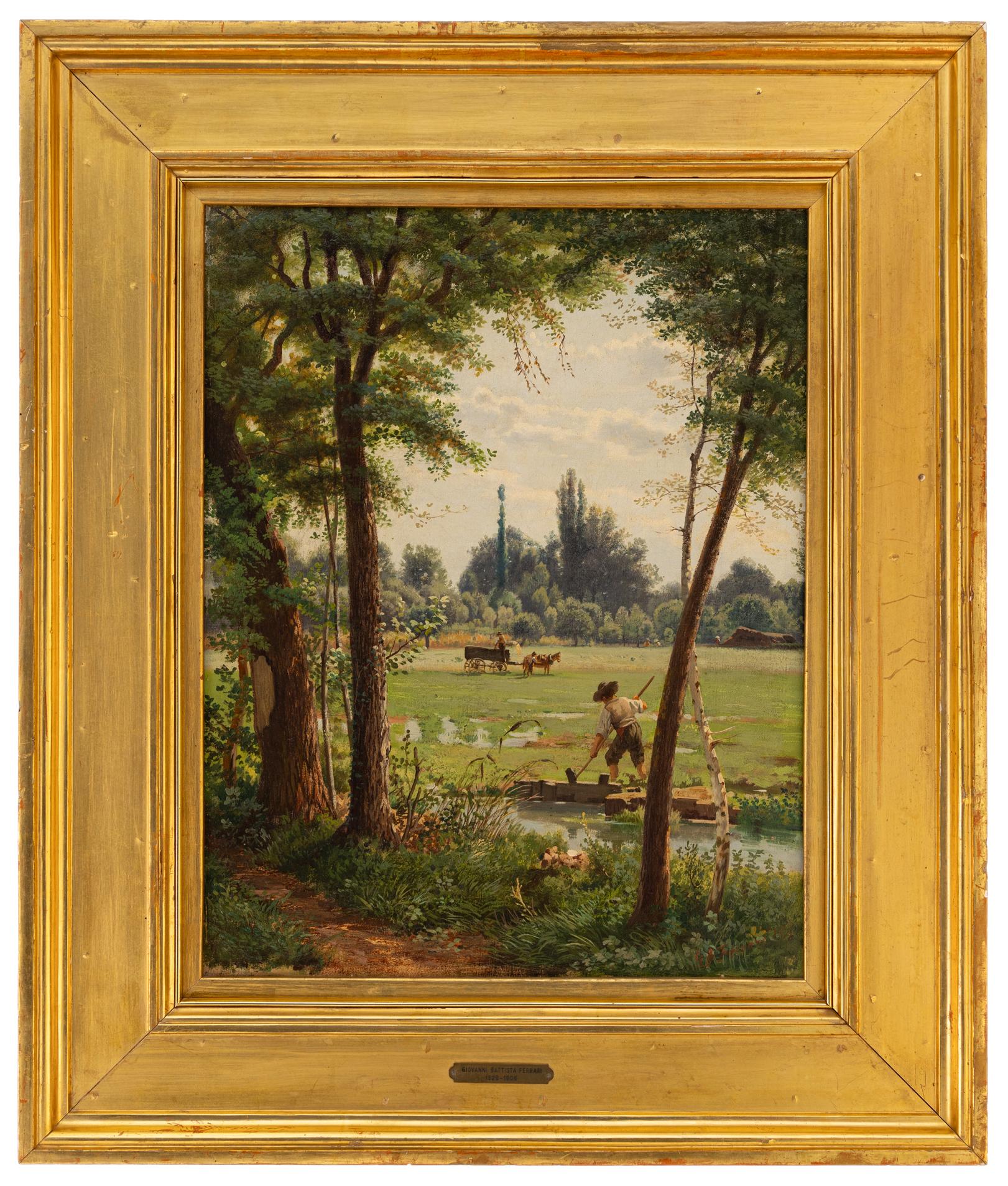 giovanni battista ferrari: Paesaggio campestre1884