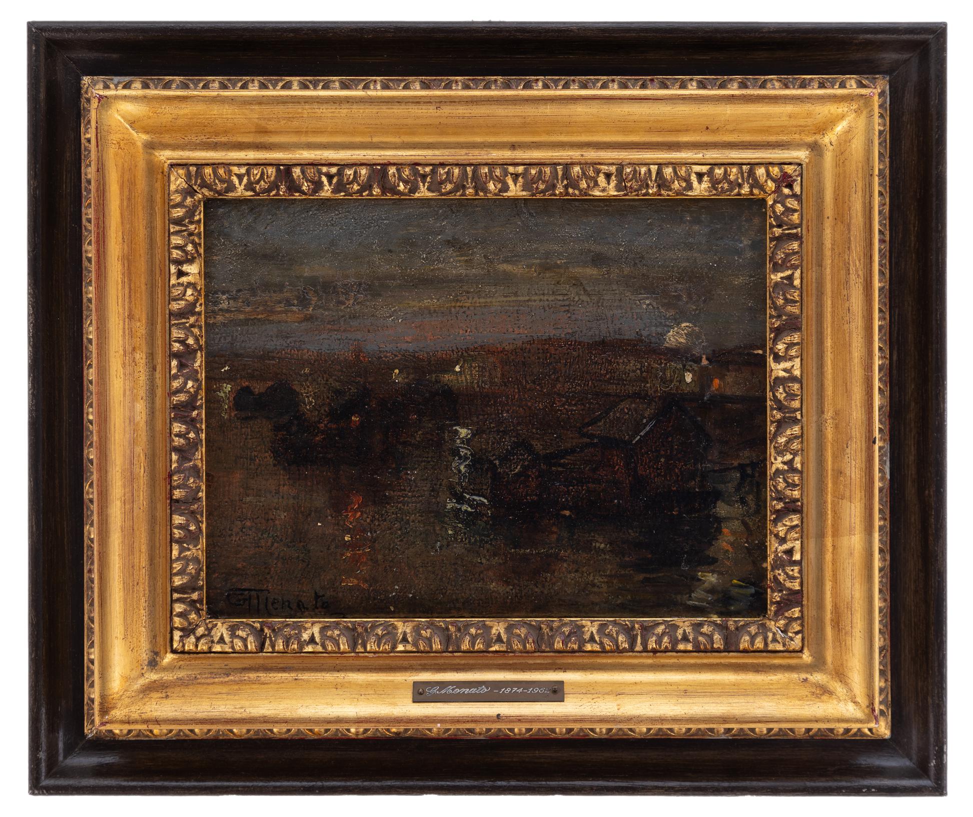 giuseppe menato: Notturno Sull'Adige _ Verona Che Scompare 1910