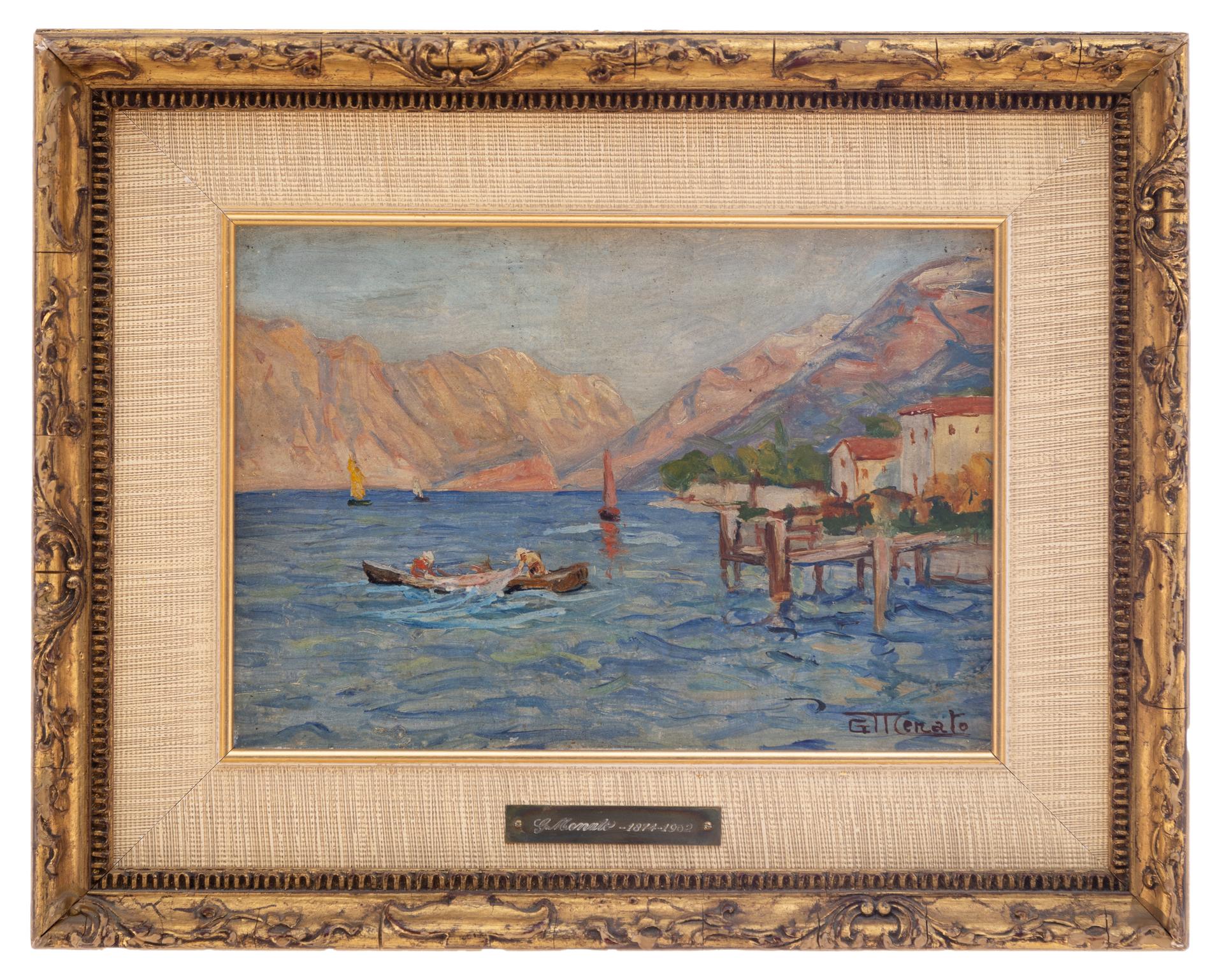 giuseppe menato: Mattino Sul Lago Di Garda 1911