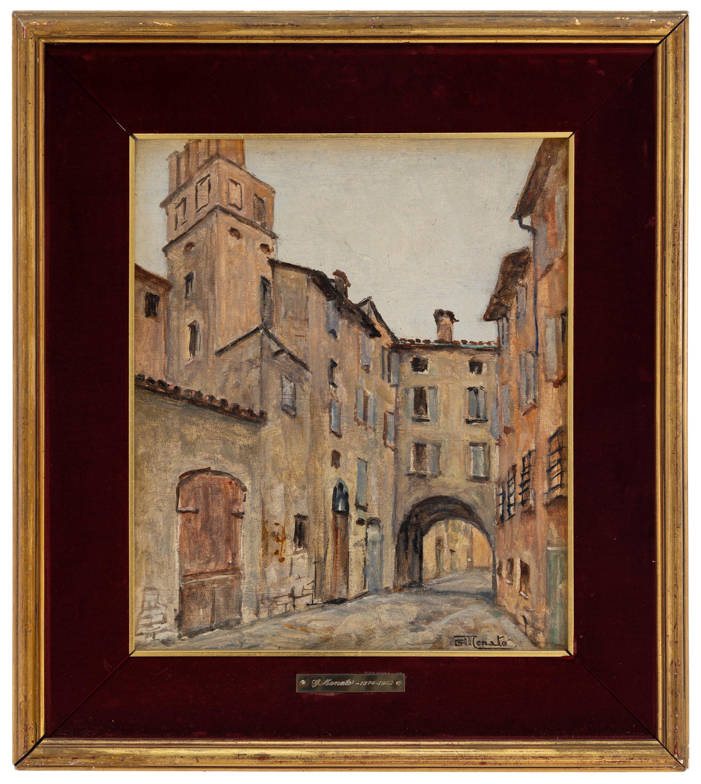 giuseppe menato: Un angolo di Malcesine 1911