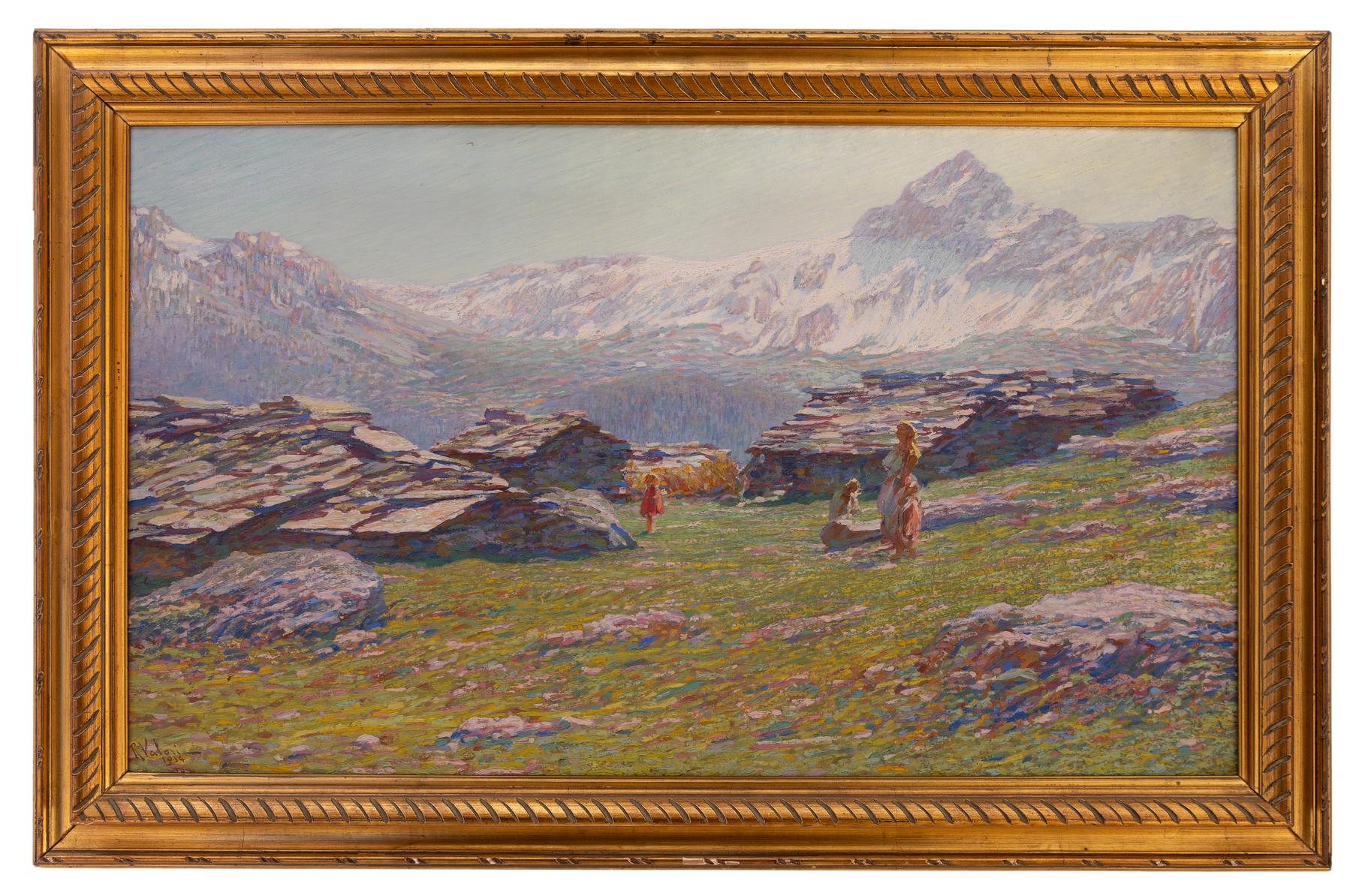 romano valori: Primo sole in alta montagna