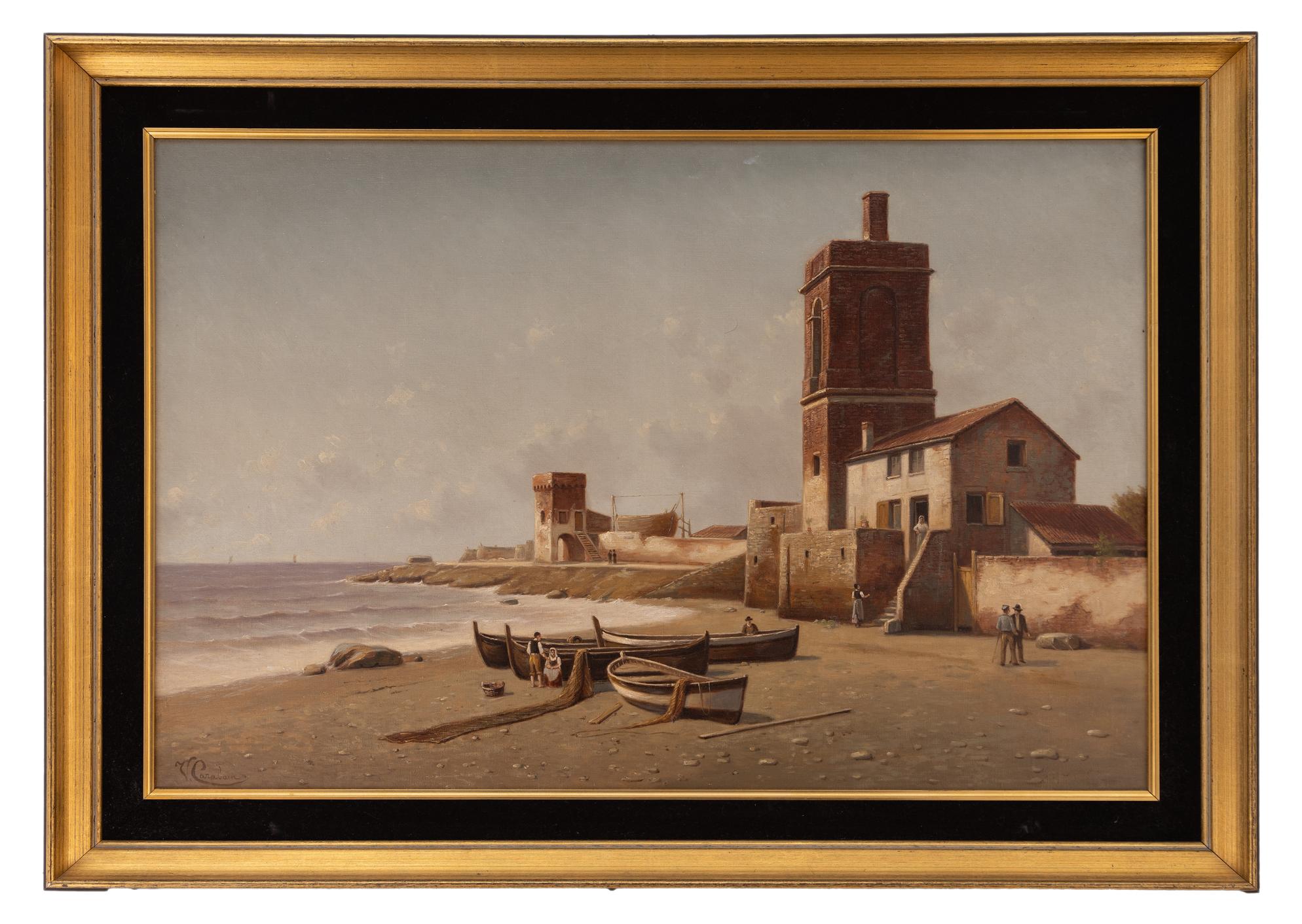 victor carabain: Plage a Savone 1914 (Spiaggia Di Savona)