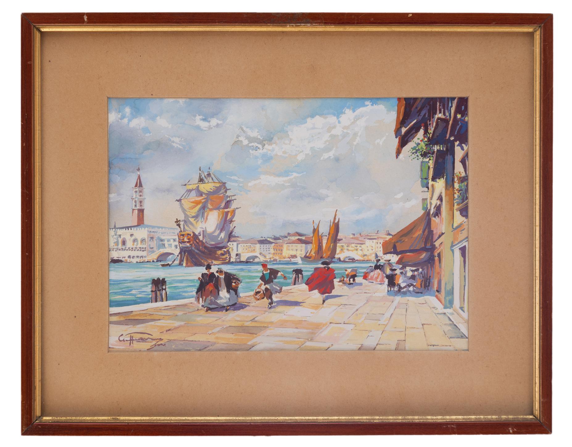 aurelio craffonara: Palazzo Ducale visto da Riva degli Schiavoni