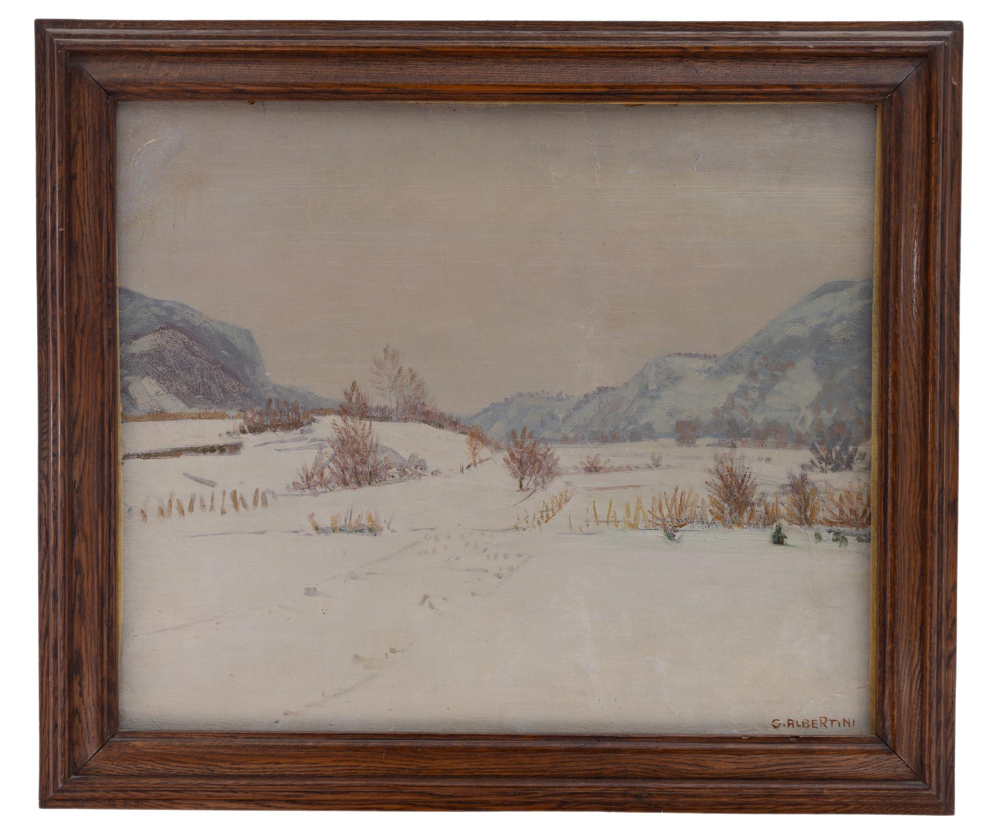 oreste albertini: Nevicata a Besano