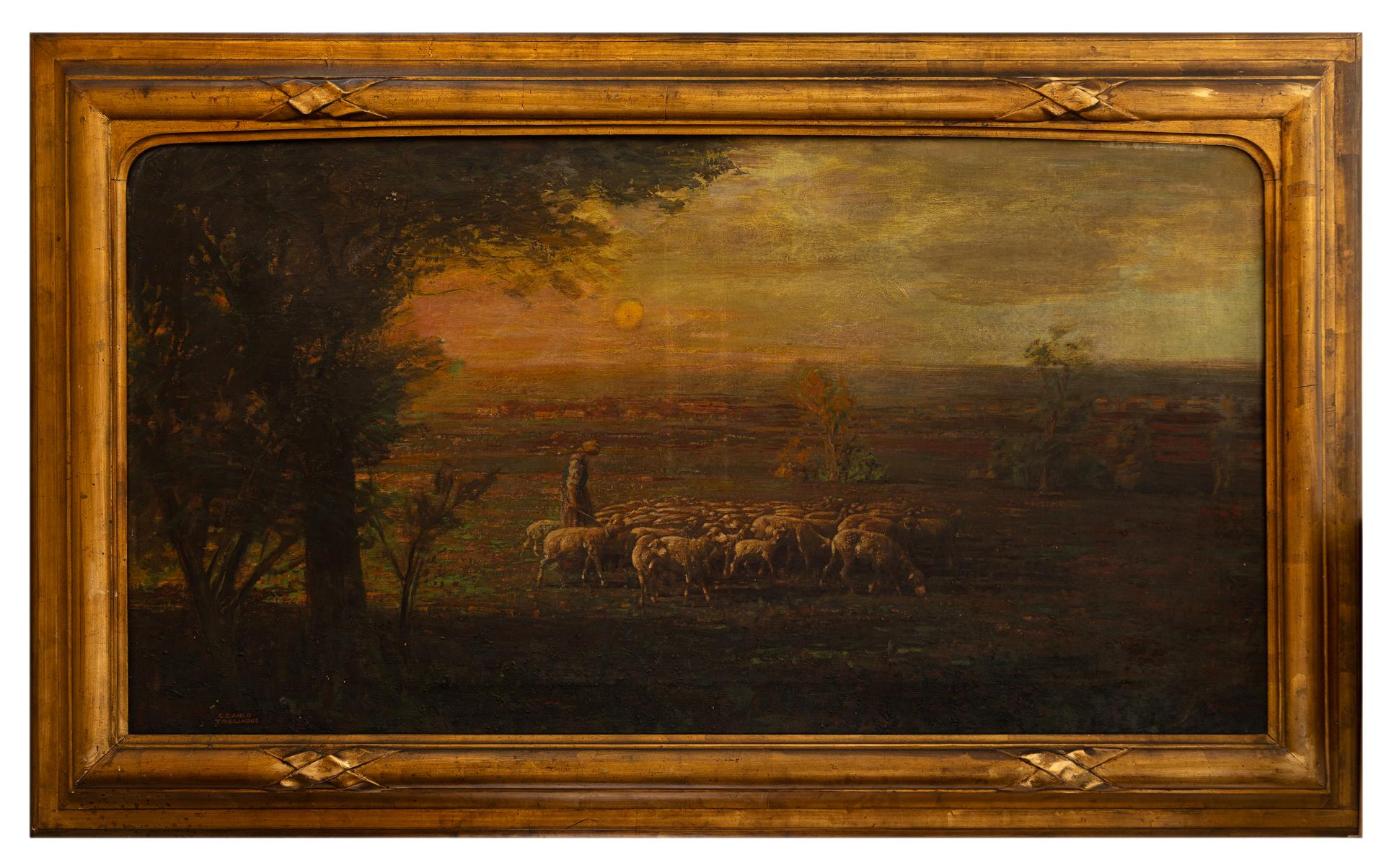 carlo costantino tagliabue: Tramonto sui campi