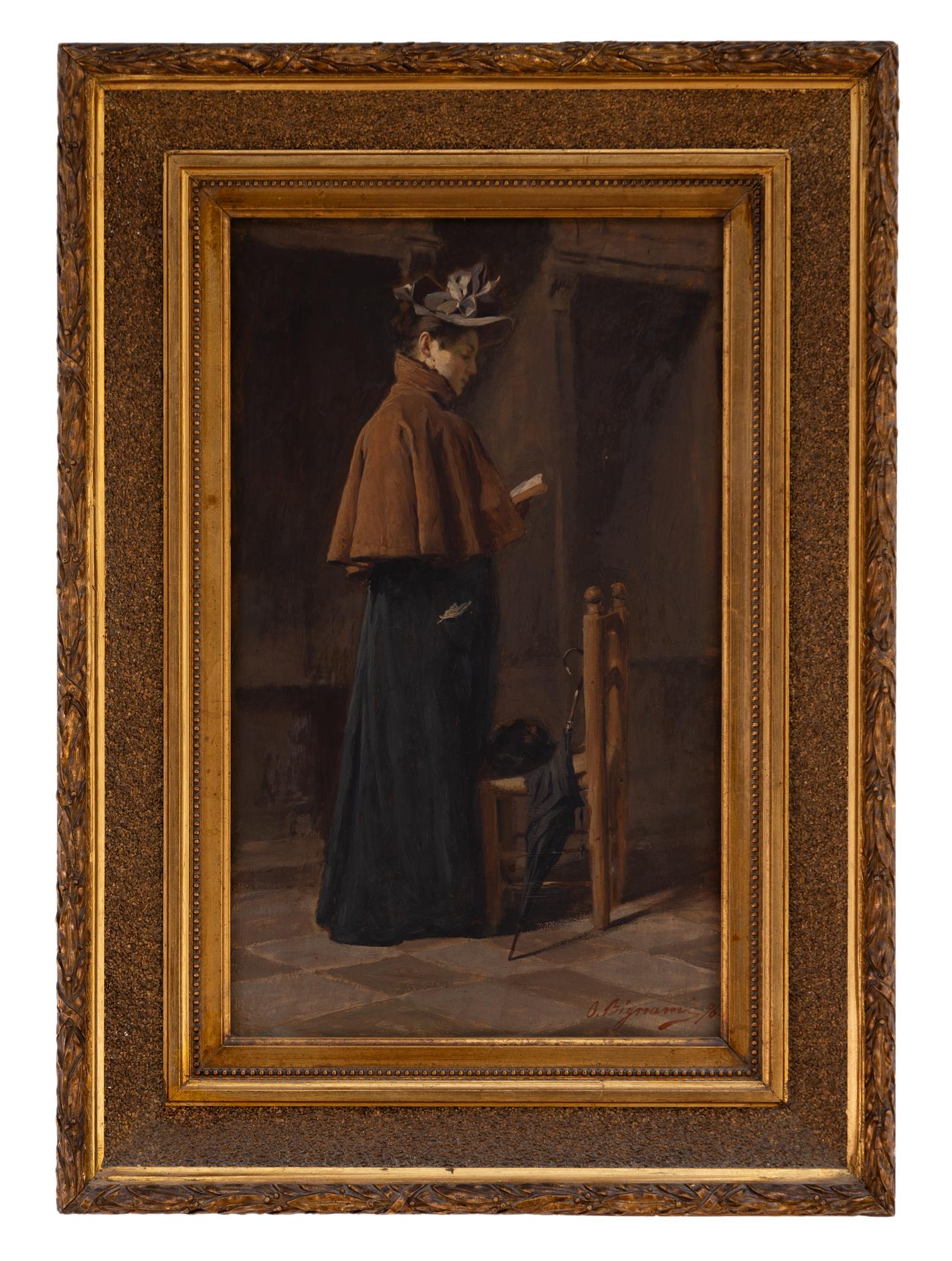 osvaldo bignami: Interno con figura  (1896)