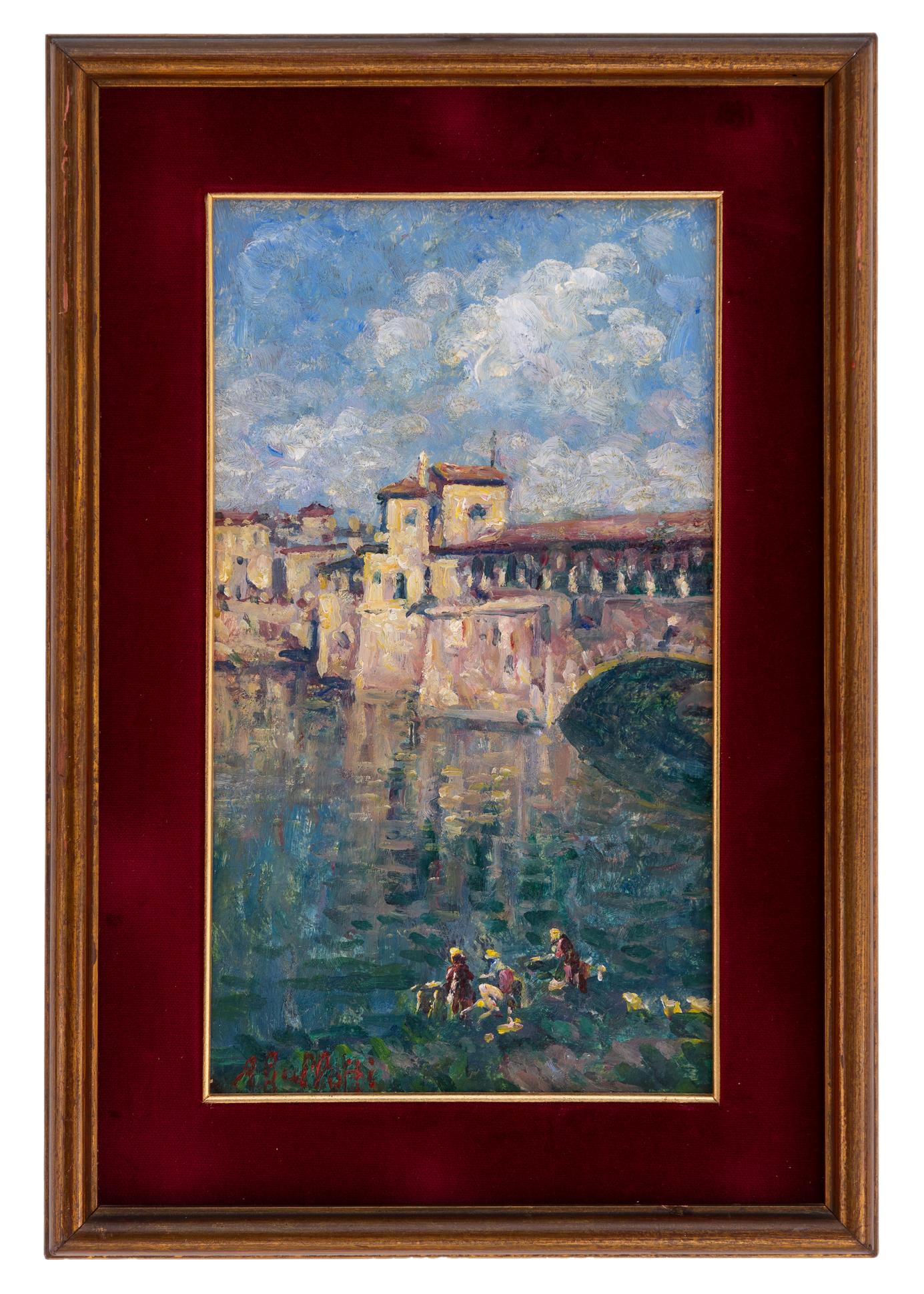 alessandro gallotti: Il vecchio Ponte sul Ticino (Pavia)