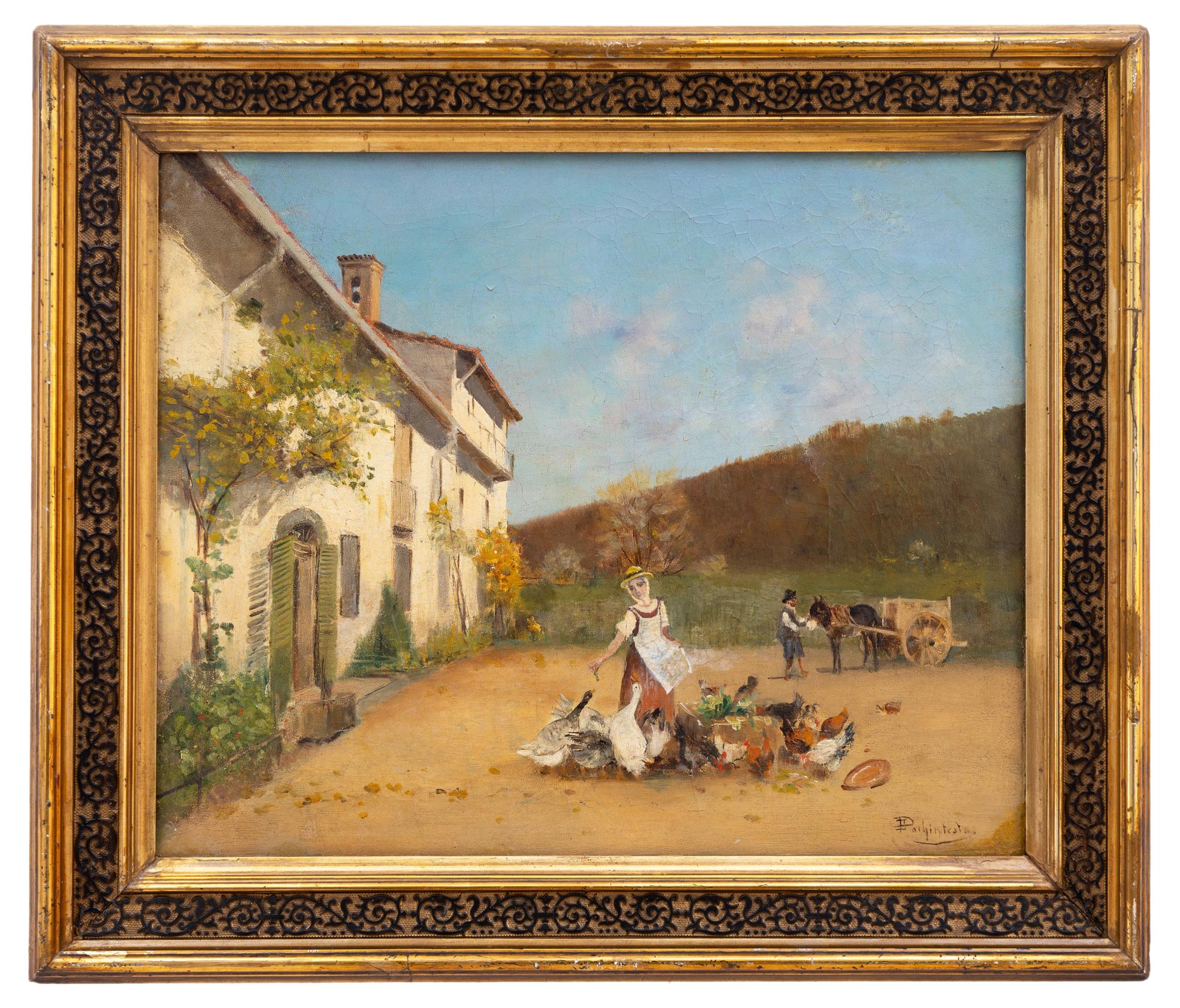 ernesto pochintesta: Scena di cortile