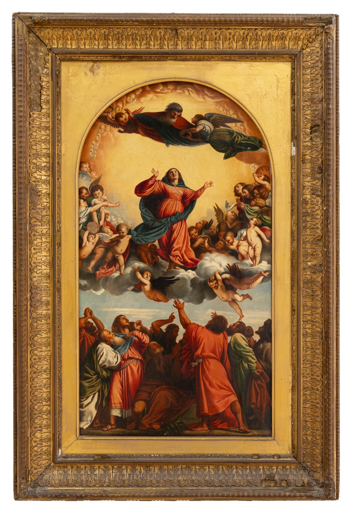 giovanni battista vicari: Copia da Tiziano 1880