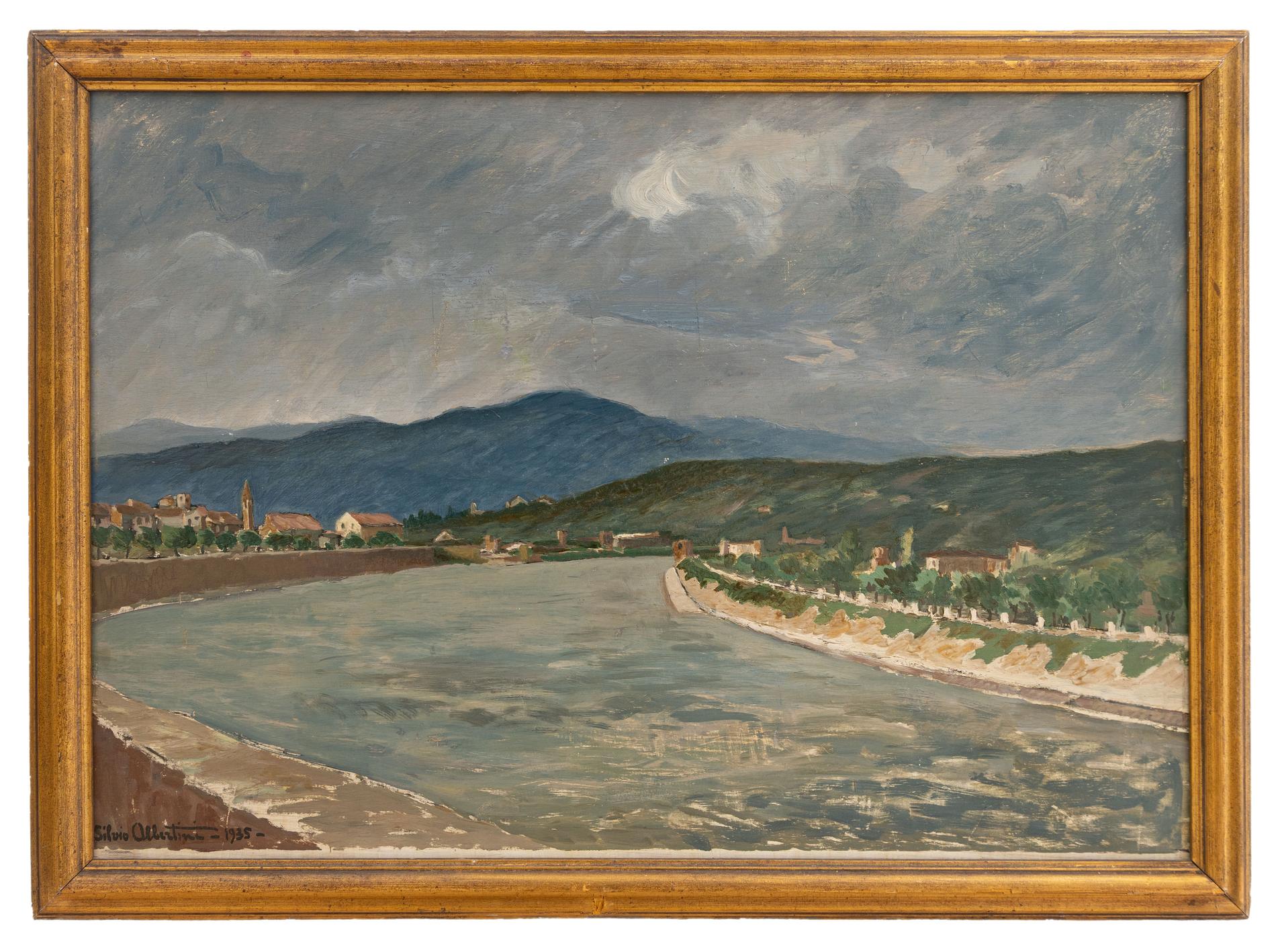 silvio albertini: Si avvicina il temporale sull'Adige 1935