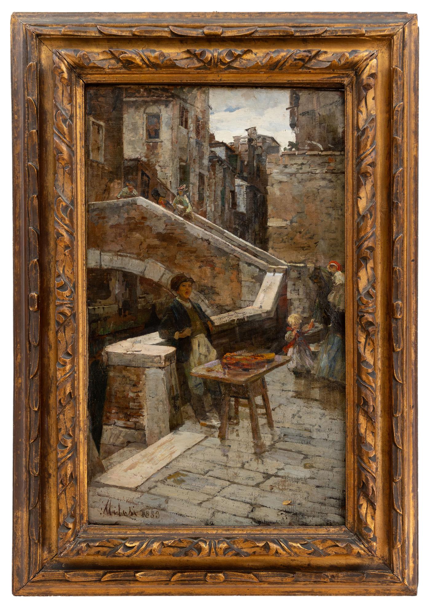 alessandro milesi: Venditore ambulante  Venezia 1883