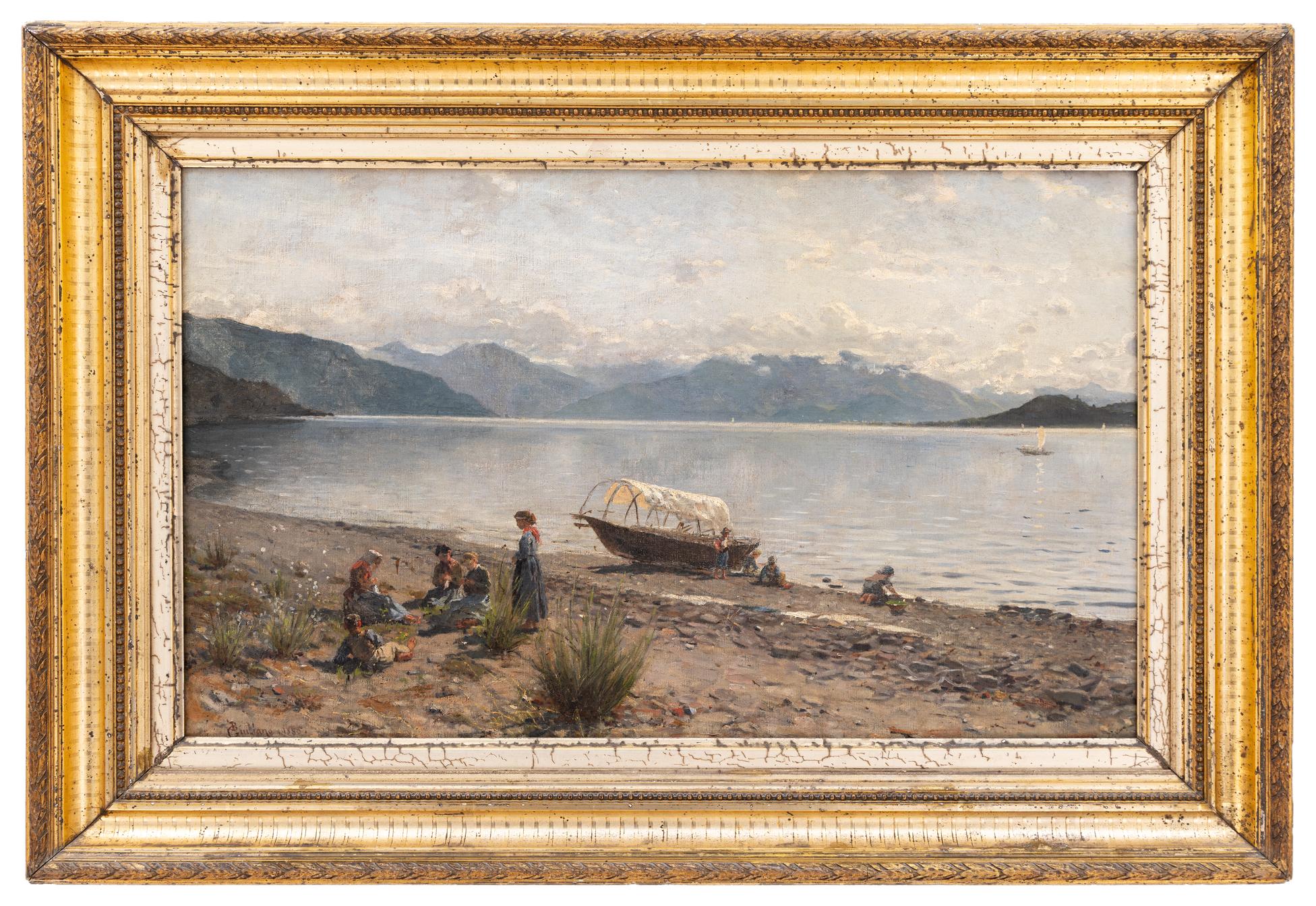 bartolomeo giuliano: Lago di Como  1885