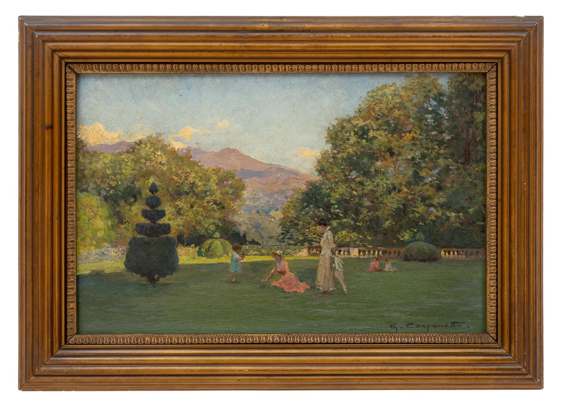 giovanni battista carpanetto: Un angolo di giardino nel parco del Castello di Rivara