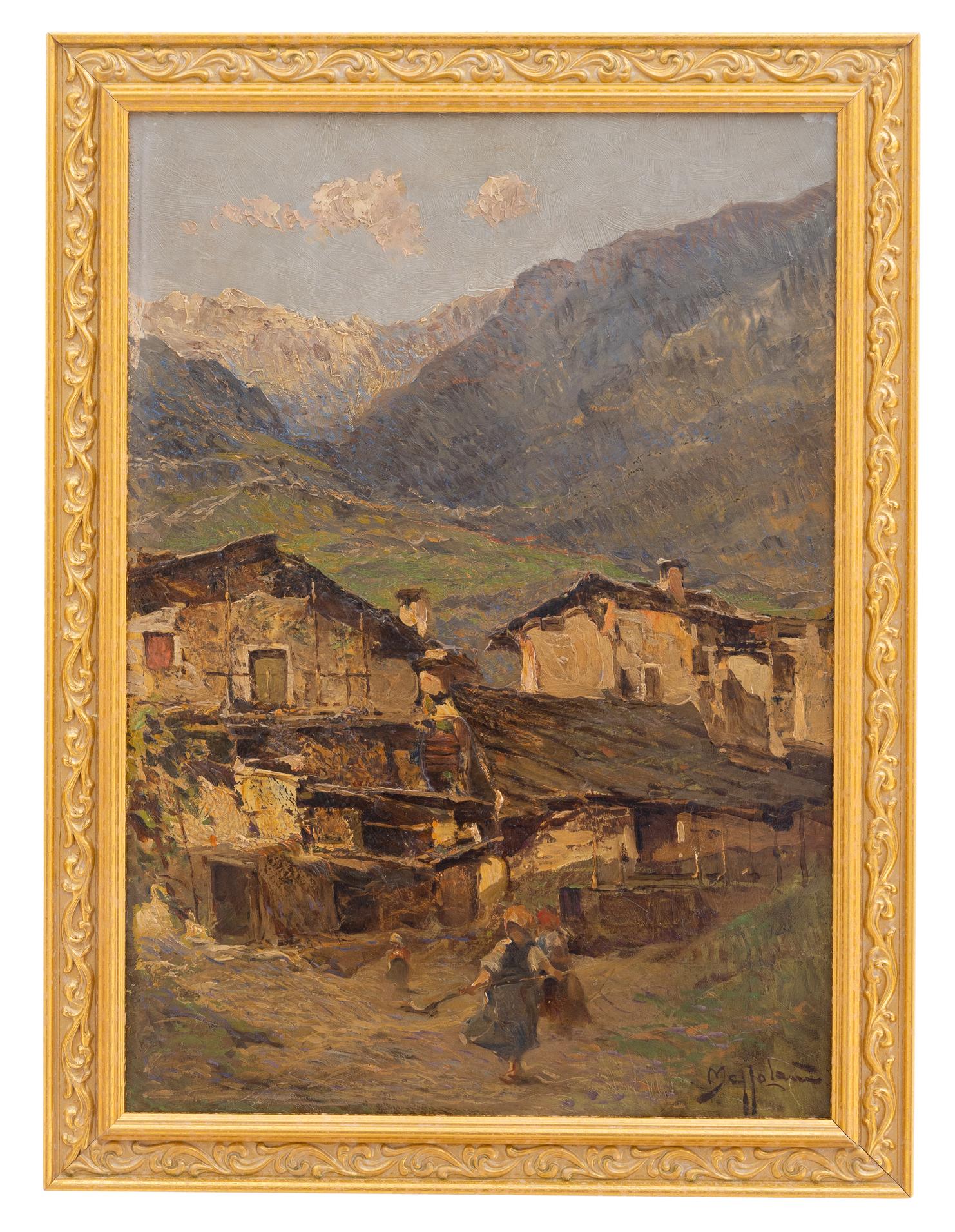bruto mazzolani: Paesaggio di montagna 