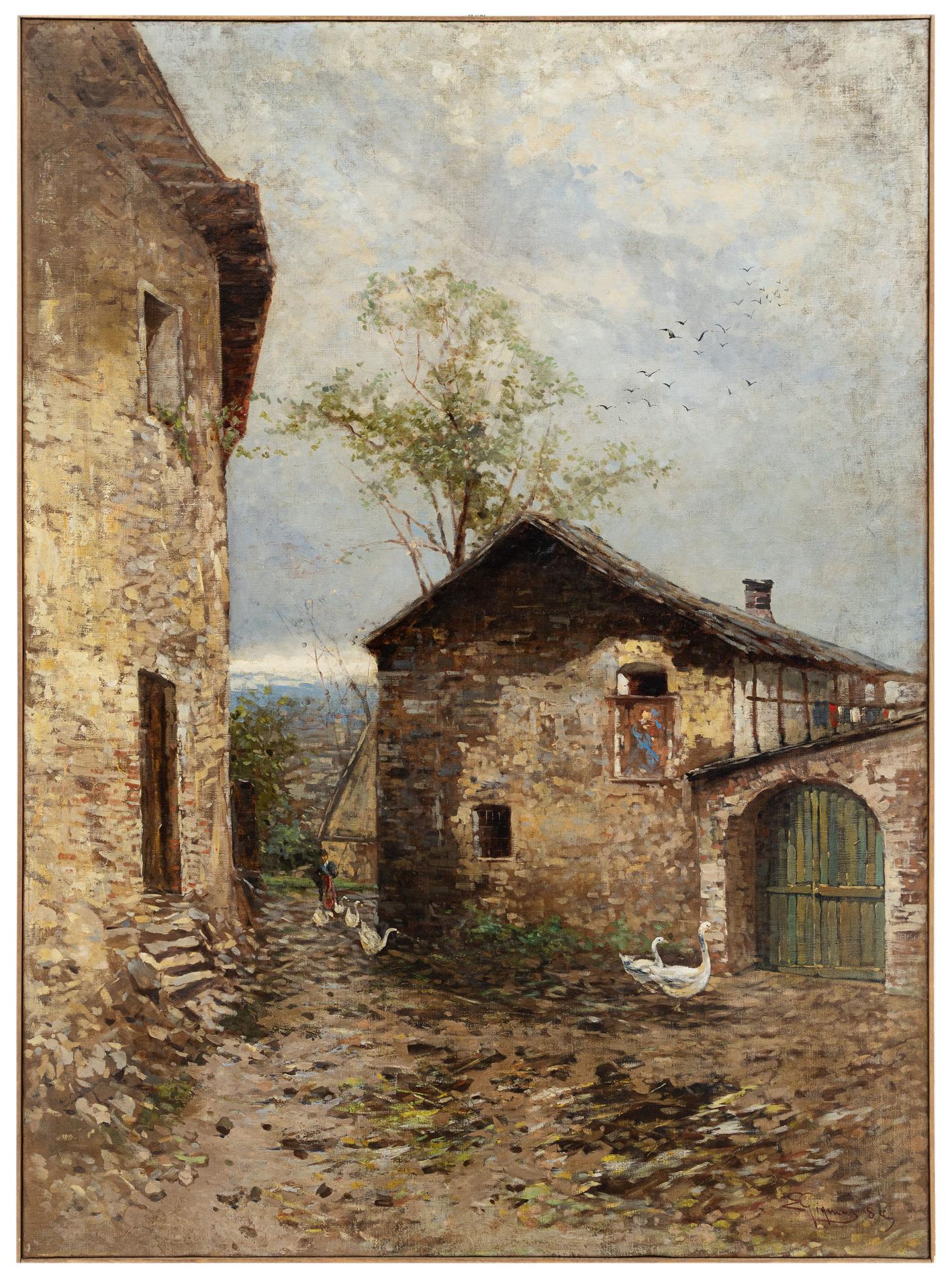 eugenio gignous: Vecchio cascinale 1884