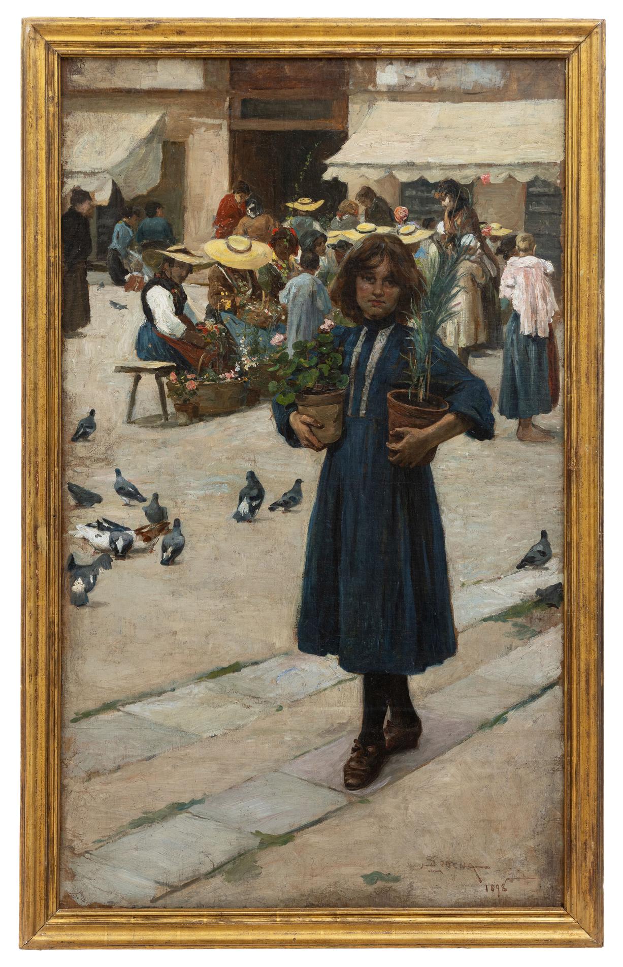 luigi serena: Mercato dei fiori 1898