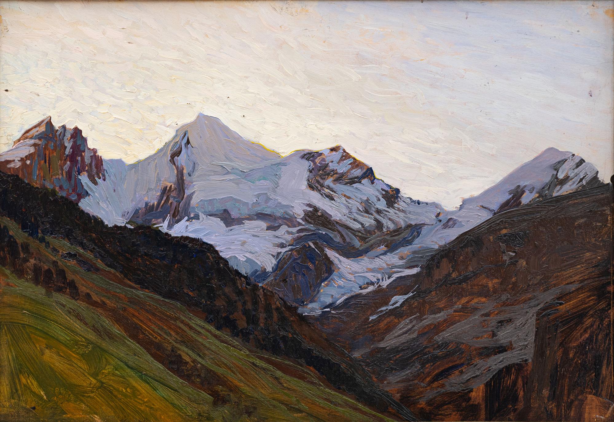carlo cressini: Paesaggio innevato 