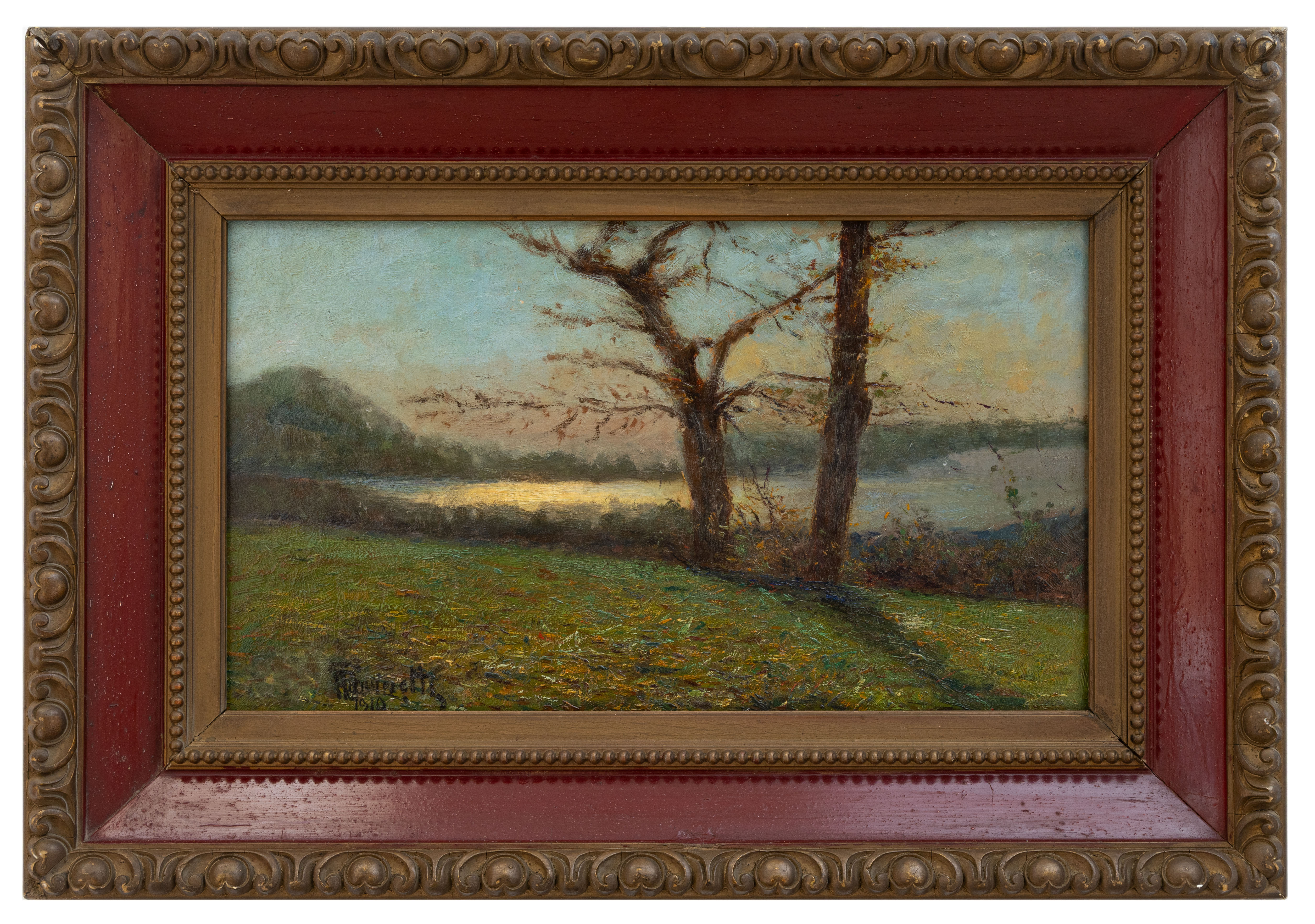 achille tominetti: Paesaggio lacustre 1910