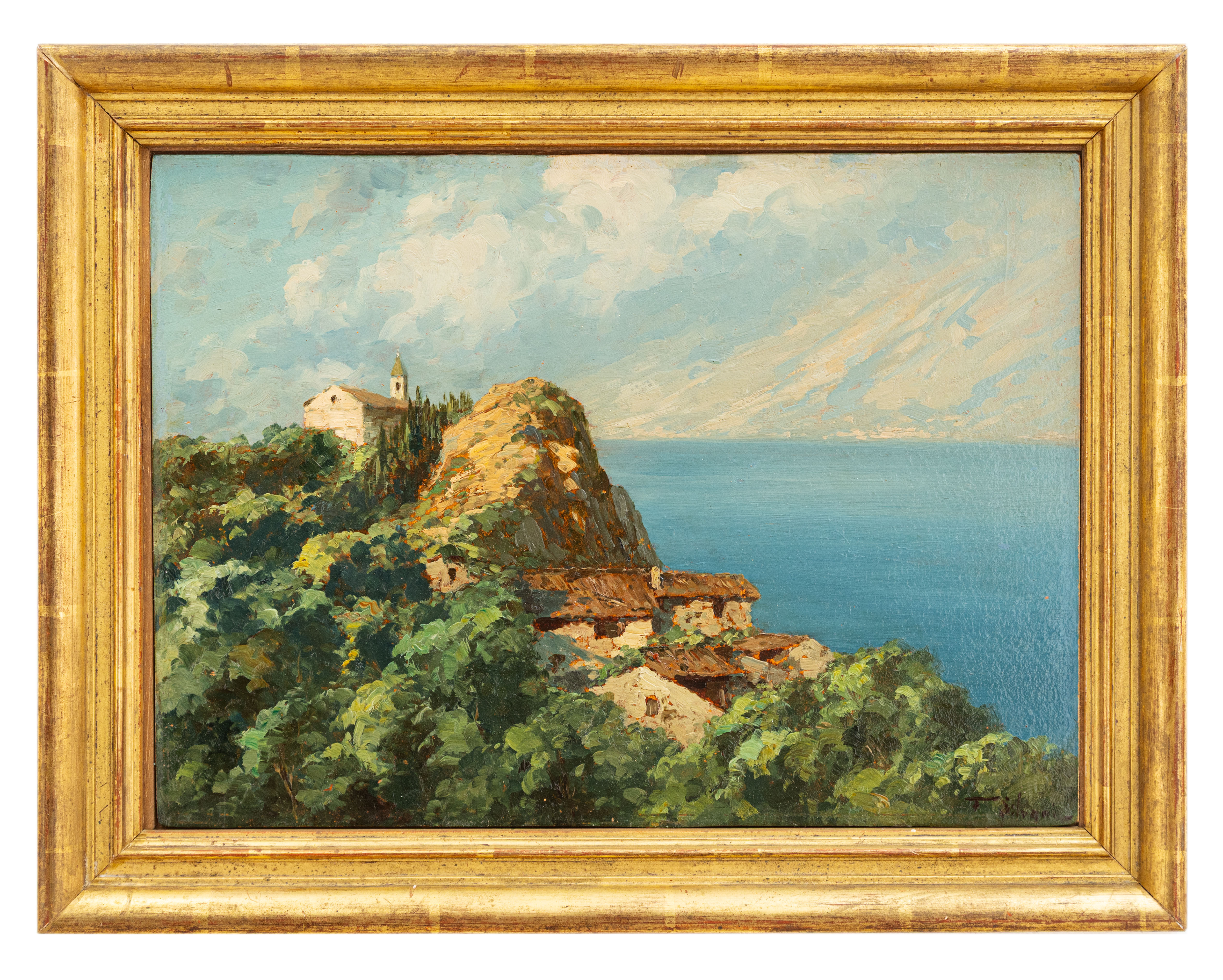 ferdinando silvani: Chiesetta presso Toscolano , Lago di Garda 