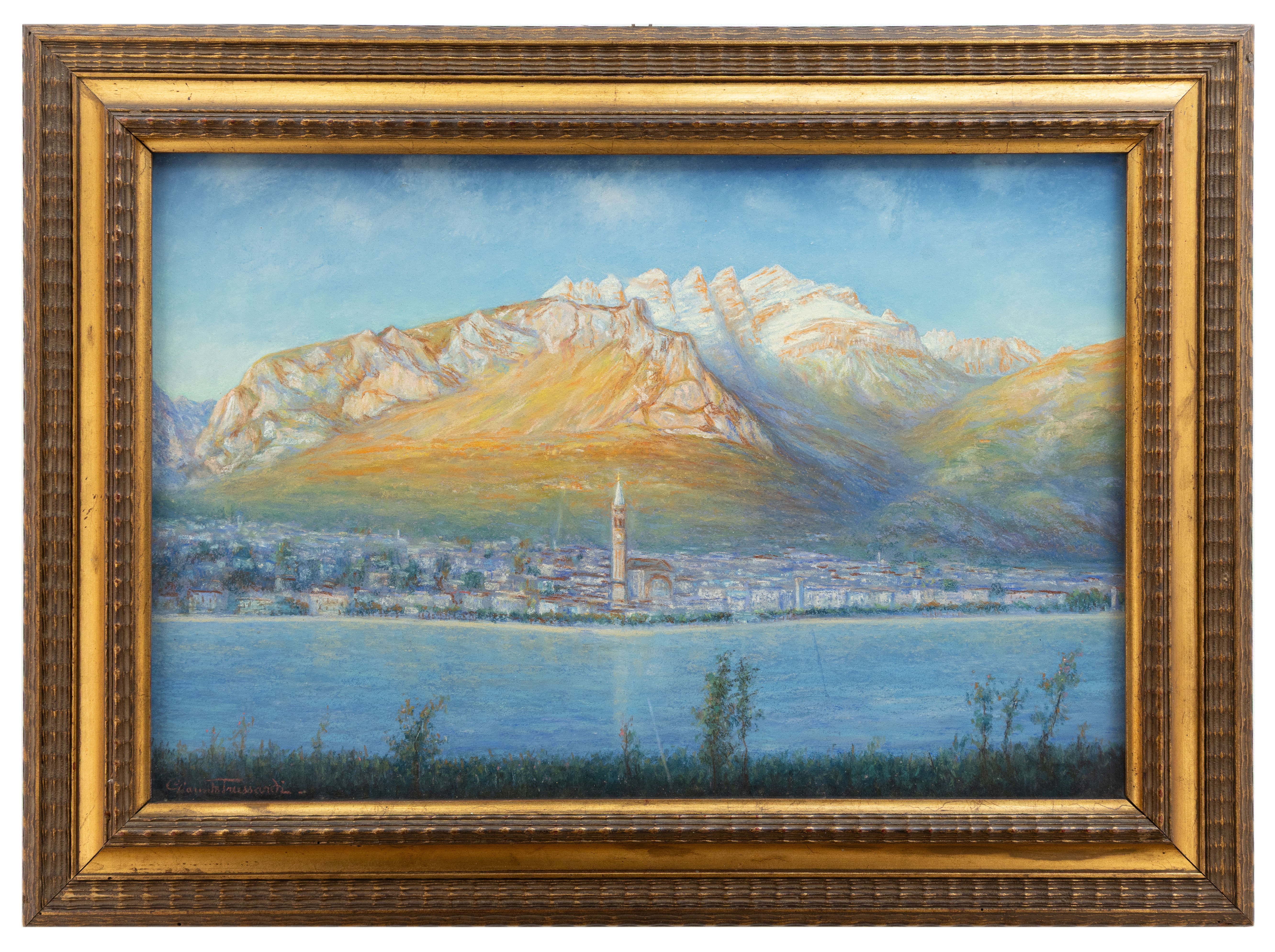 giacinto trussardi: Dalla rocca di Malgrate veduta di Lecco
